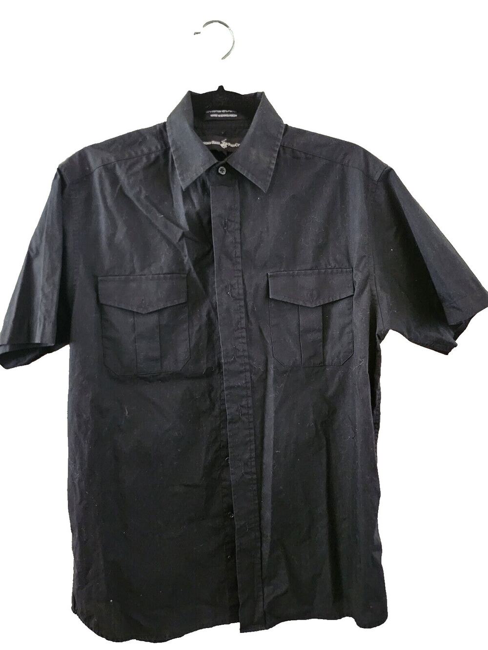 Beverly Hills Polo Club Men's Shirt Black Short Sleeve Size S
